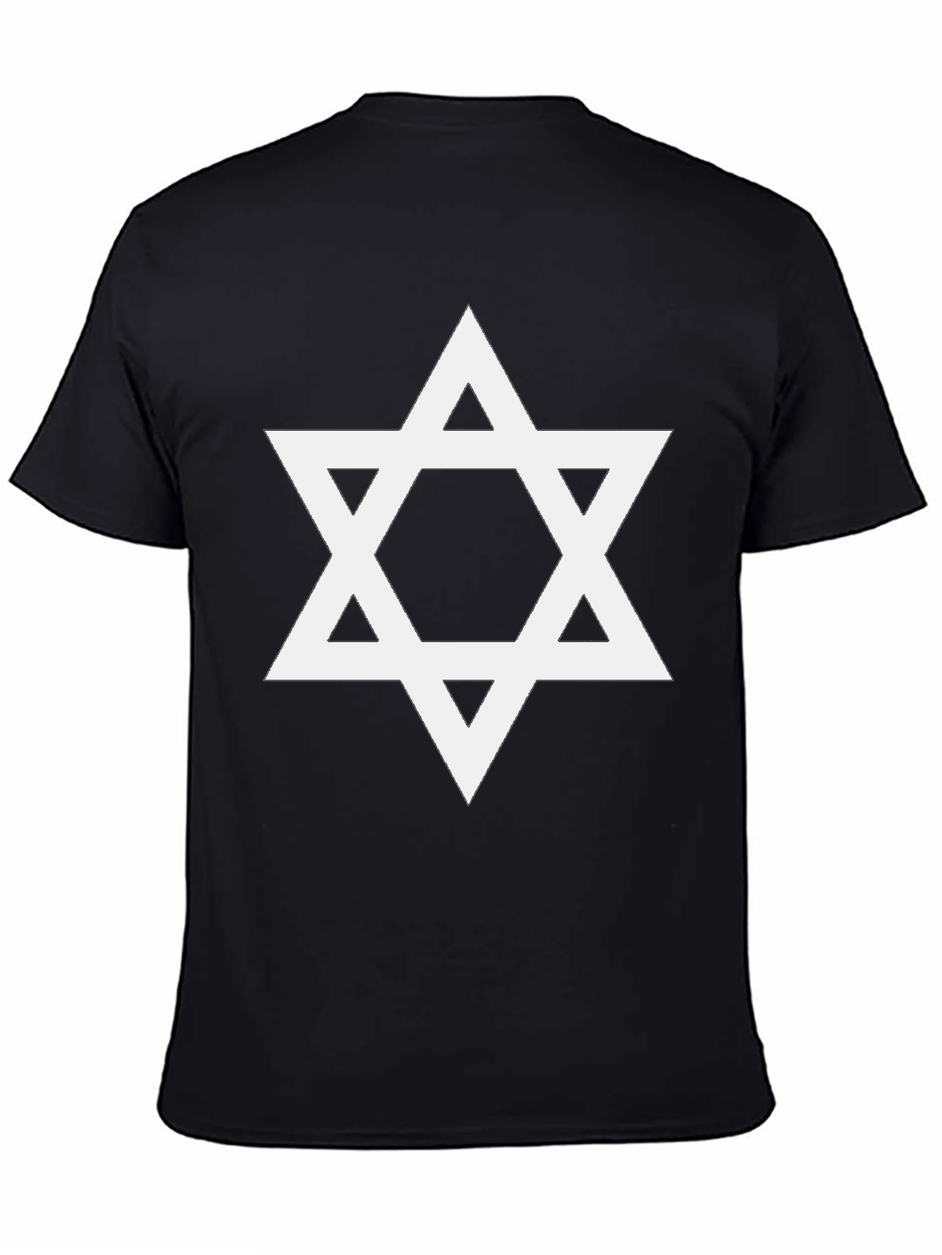 Star of David Graphic Tee - Black Cotton Blend
