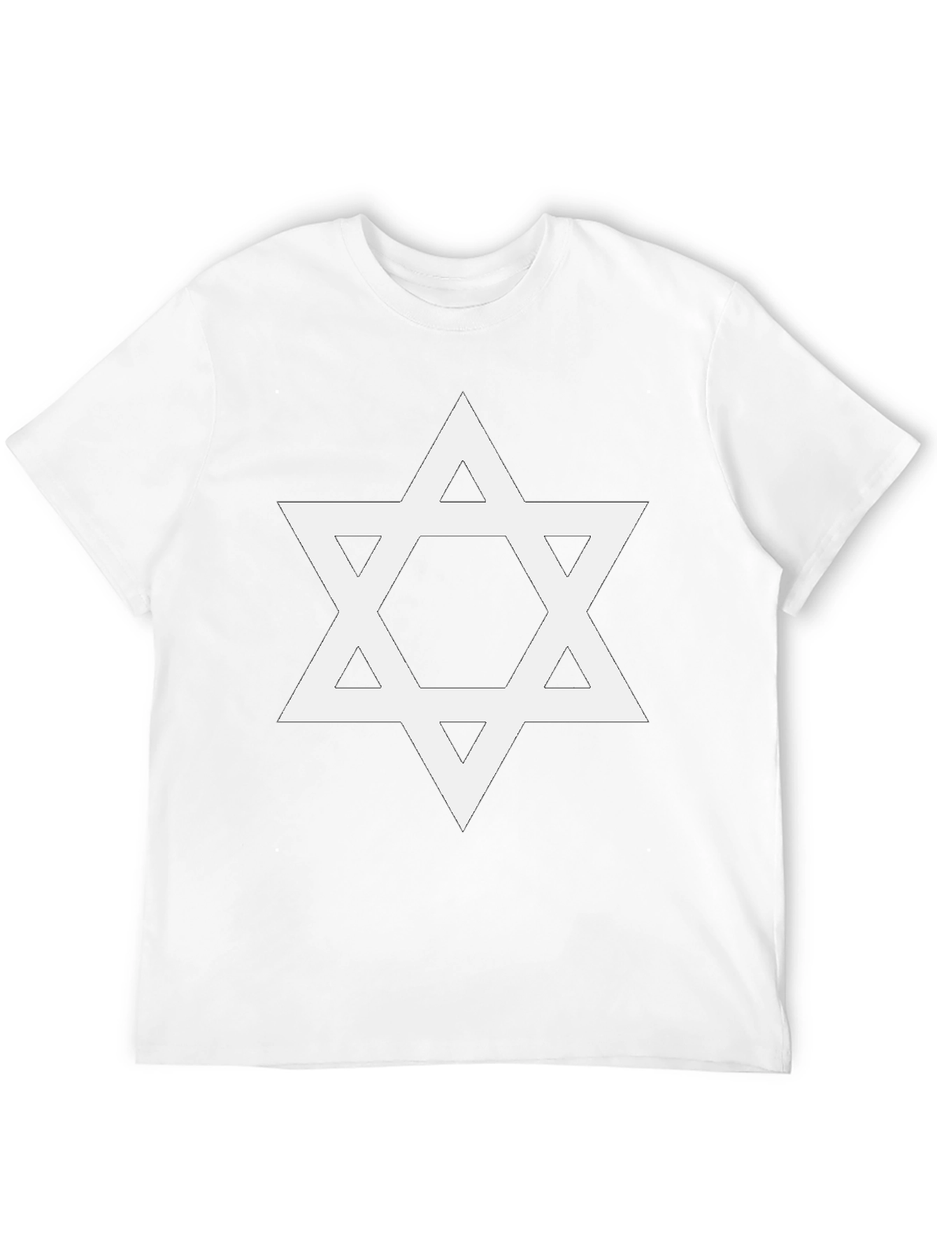 Star of David Graphic Tee - Black Cotton Blend