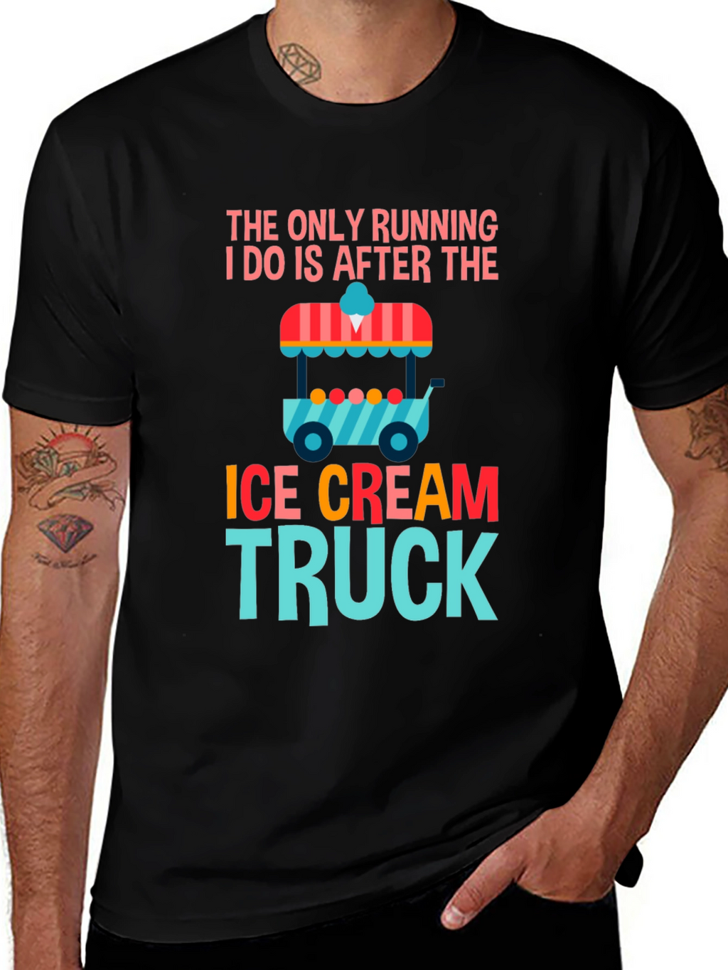 Ice Cream Truck Running T-Shirt