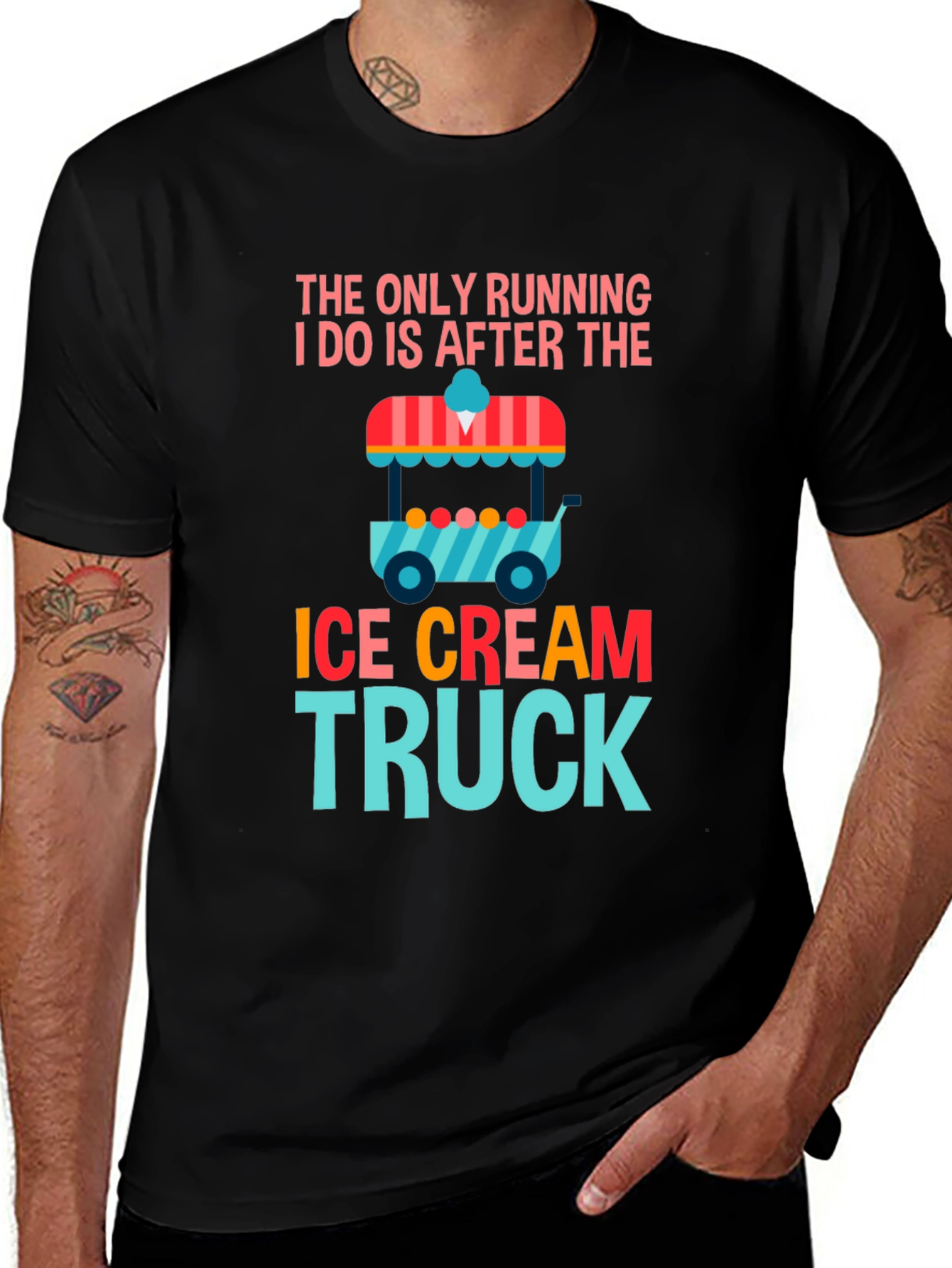 Ice Cream Truck Running T-Shirt
