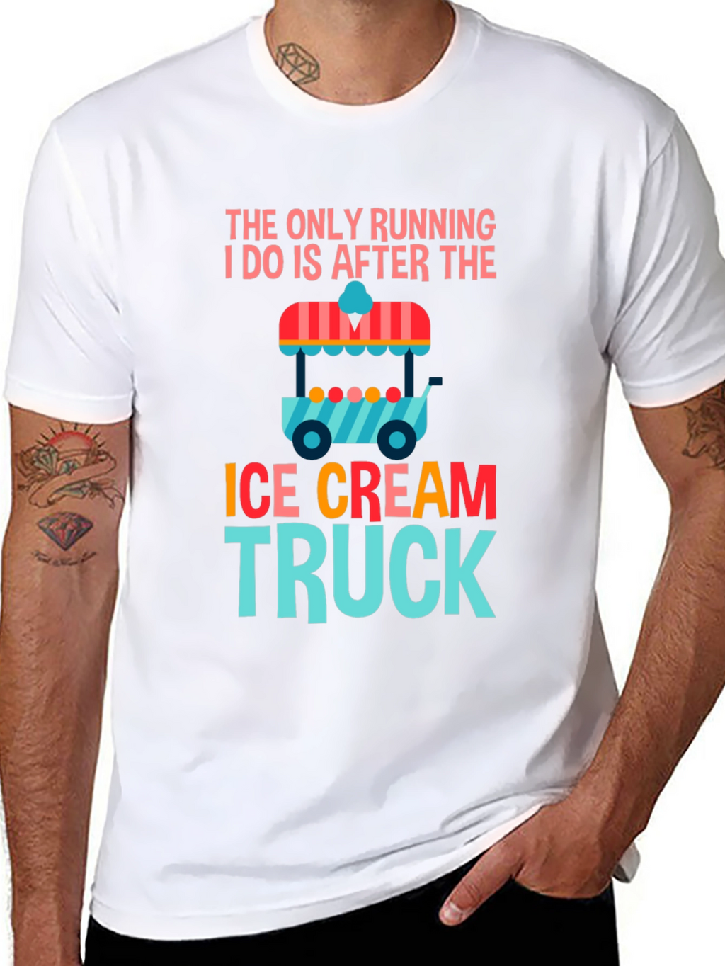 Ice Cream Truck Running T-Shirt
