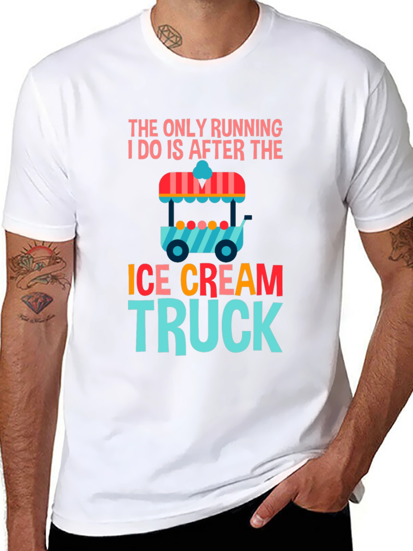 Ice Cream Truck Running T-Shirt