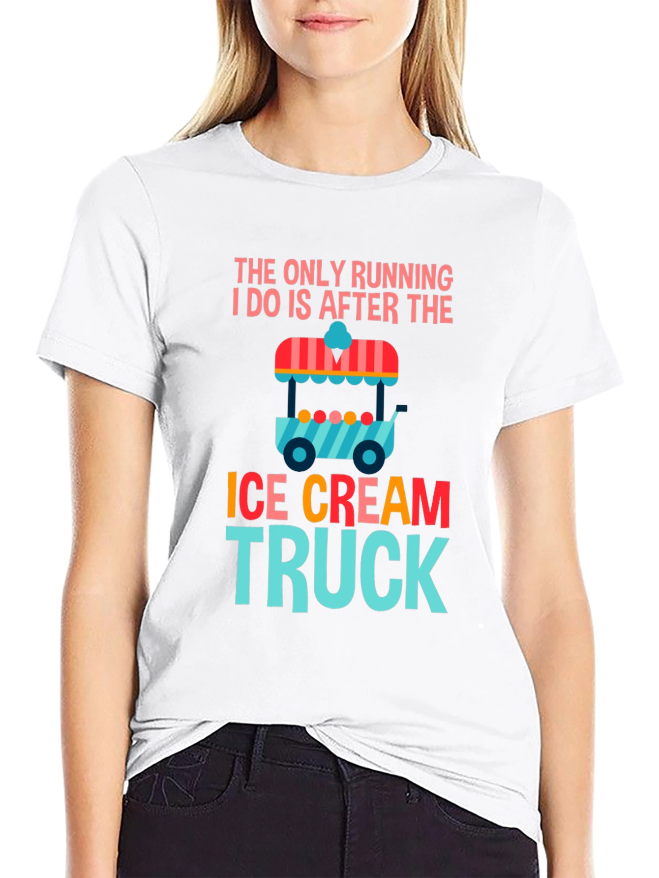 Ice Cream Truck Running T-Shirt