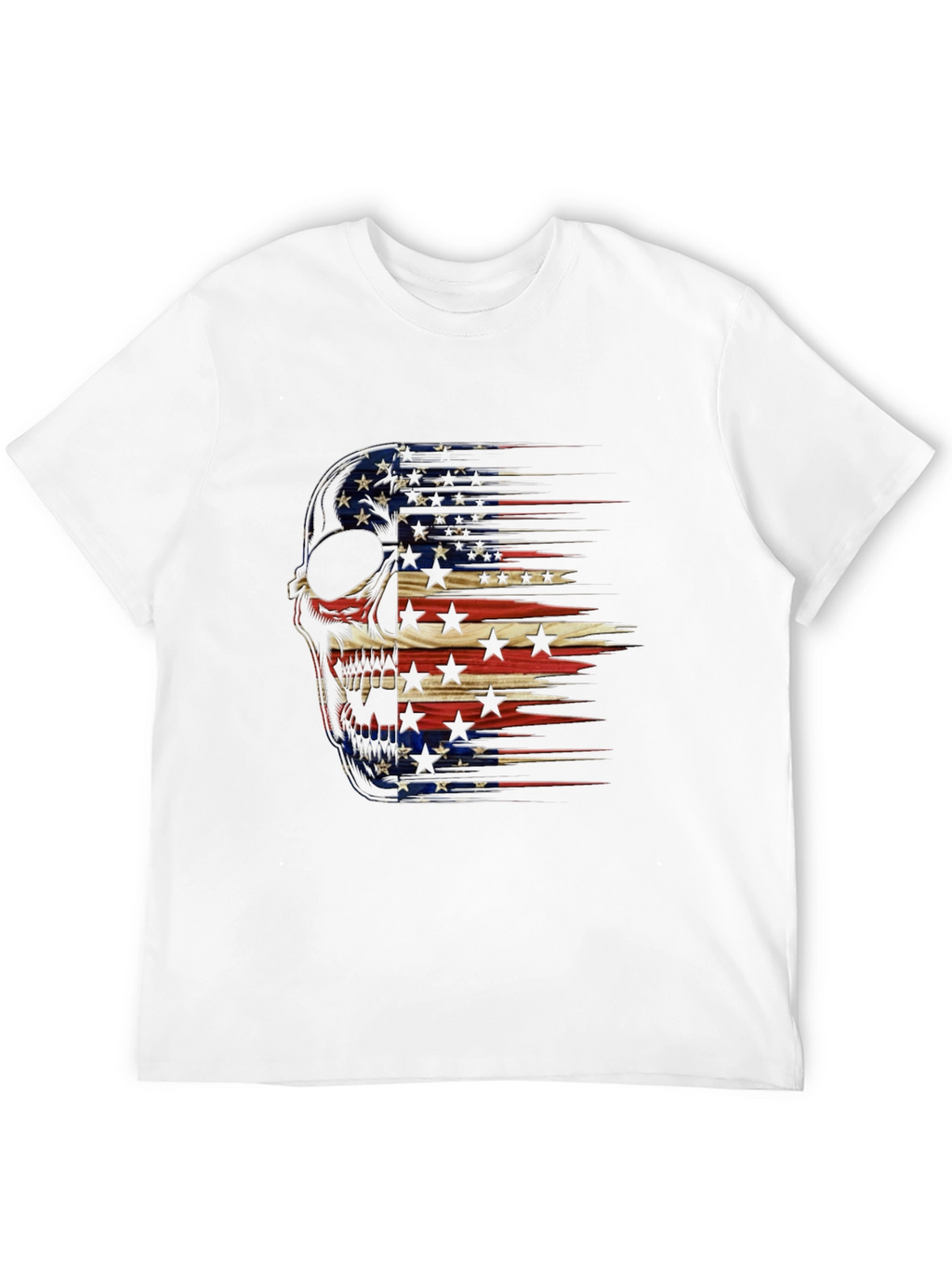 American Flag Skull Graphic T-Shirt