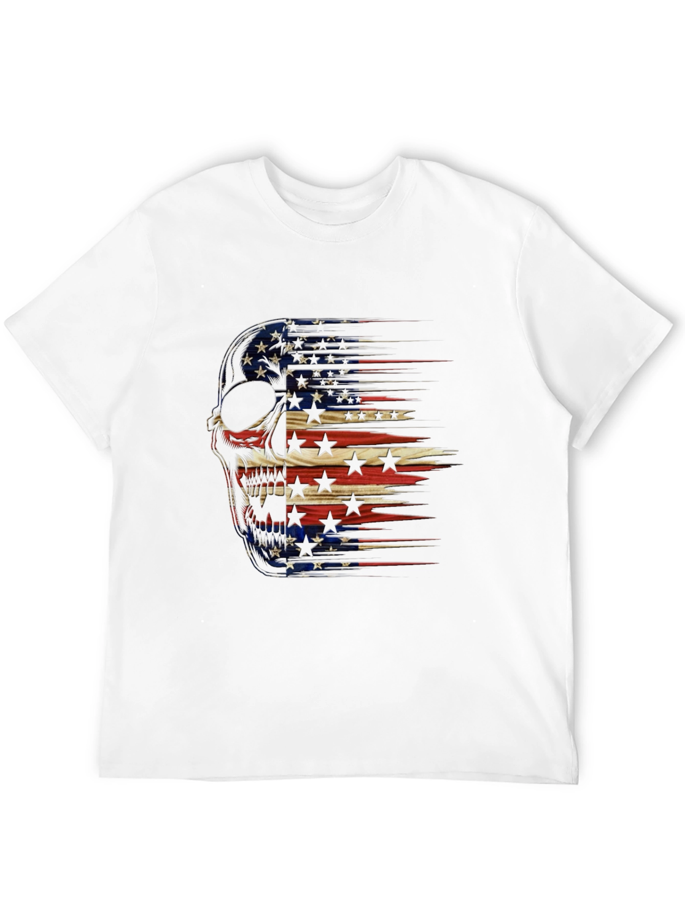American Flag Skull Graphic T-Shirt