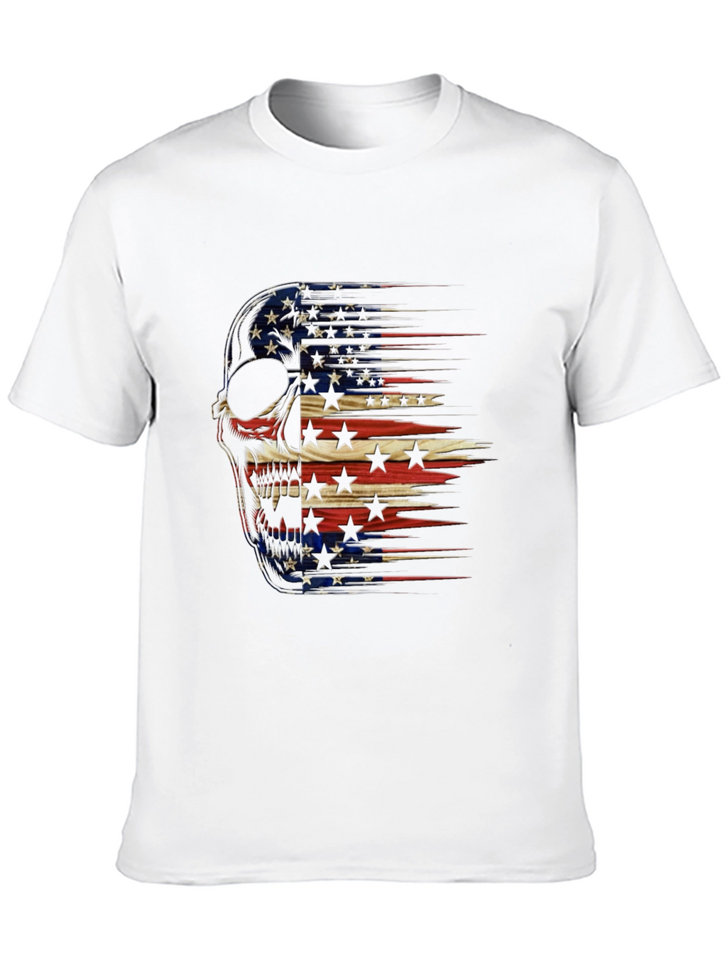 American Flag Skull Graphic T-Shirt
