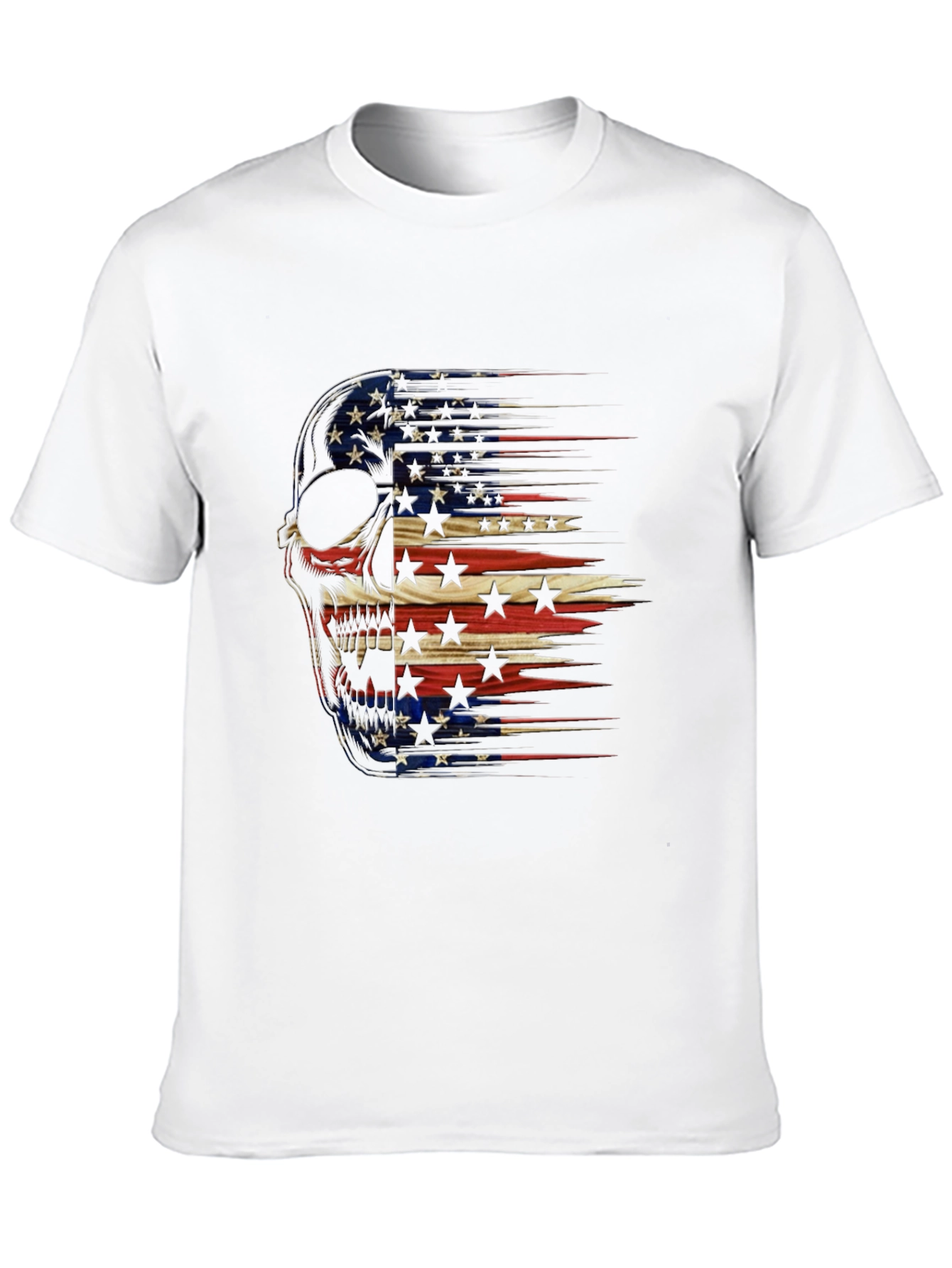 American Flag Skull Graphic T-Shirt