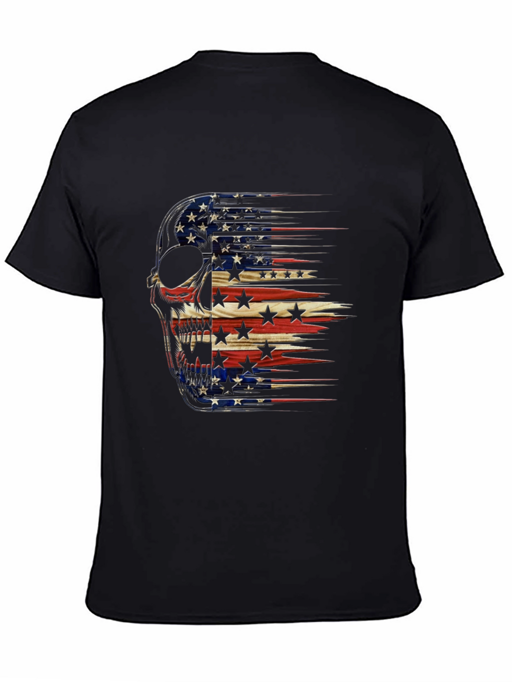 American Flag Skull Graphic T-Shirt