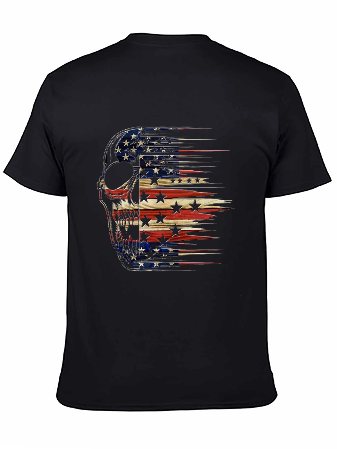 American Flag Skull Graphic T-Shirt