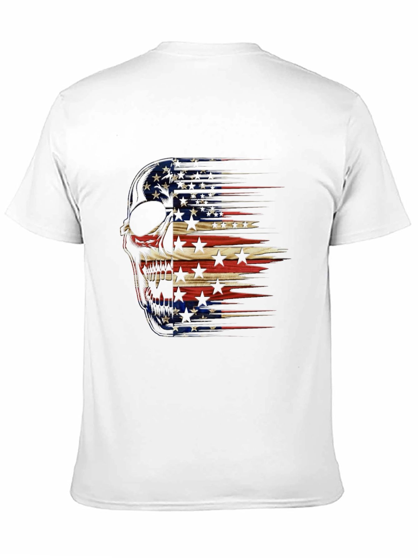 American Flag Skull Graphic T-Shirt