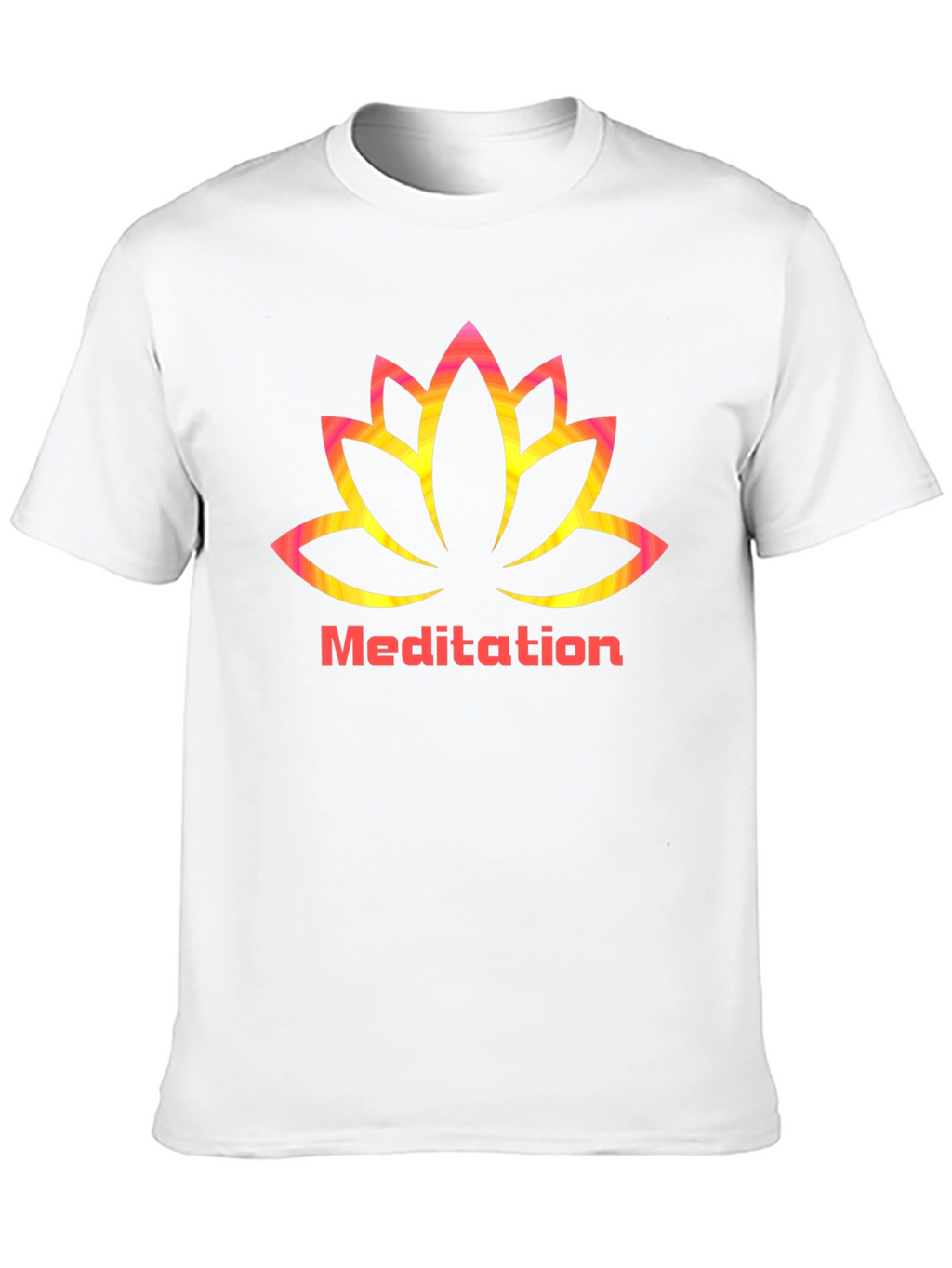 Meditation Lotus Graphic Black T-Shirt