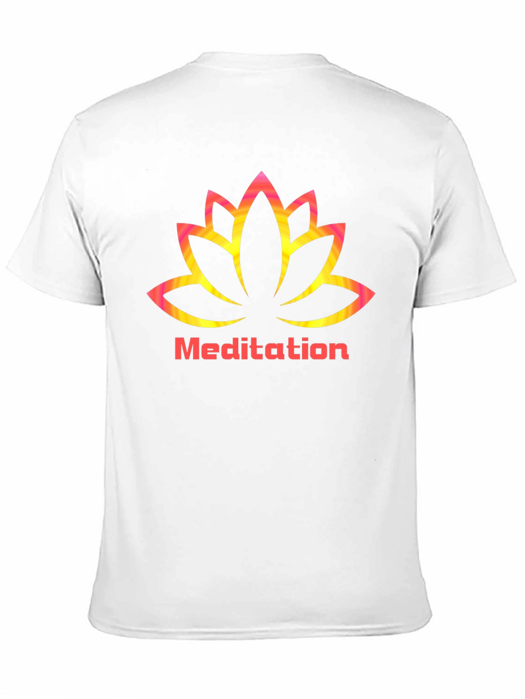 Meditation Lotus Graphic Black T-Shirt