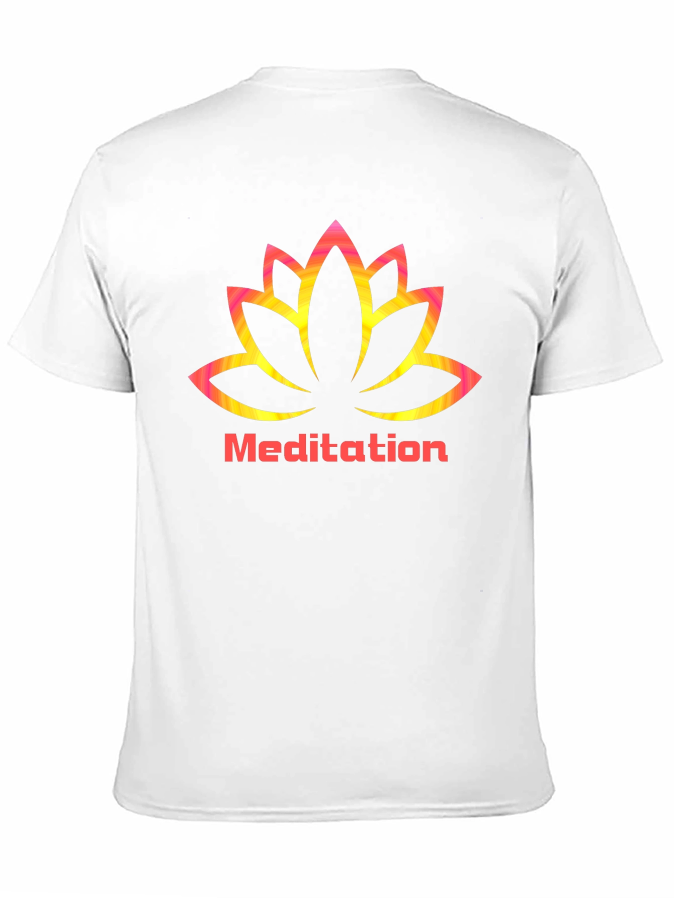 Meditation Lotus Graphic Black T-Shirt