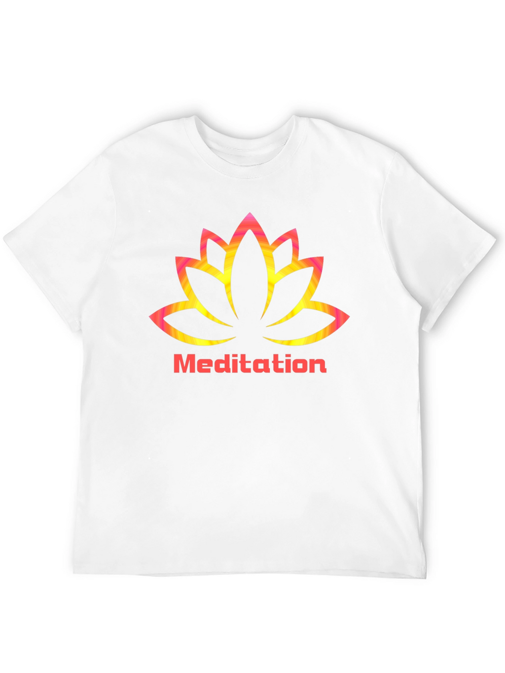 Meditation Lotus Graphic Black T-Shirt