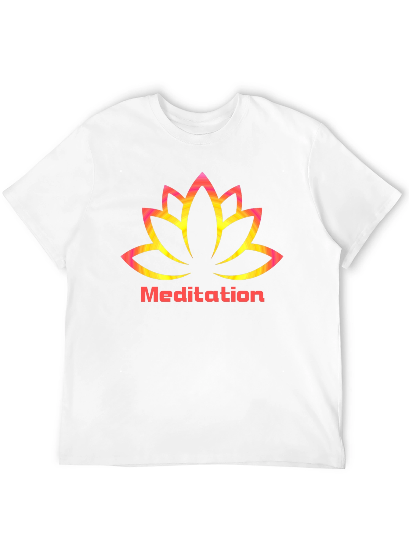 Meditation Lotus Graphic Black T-Shirt