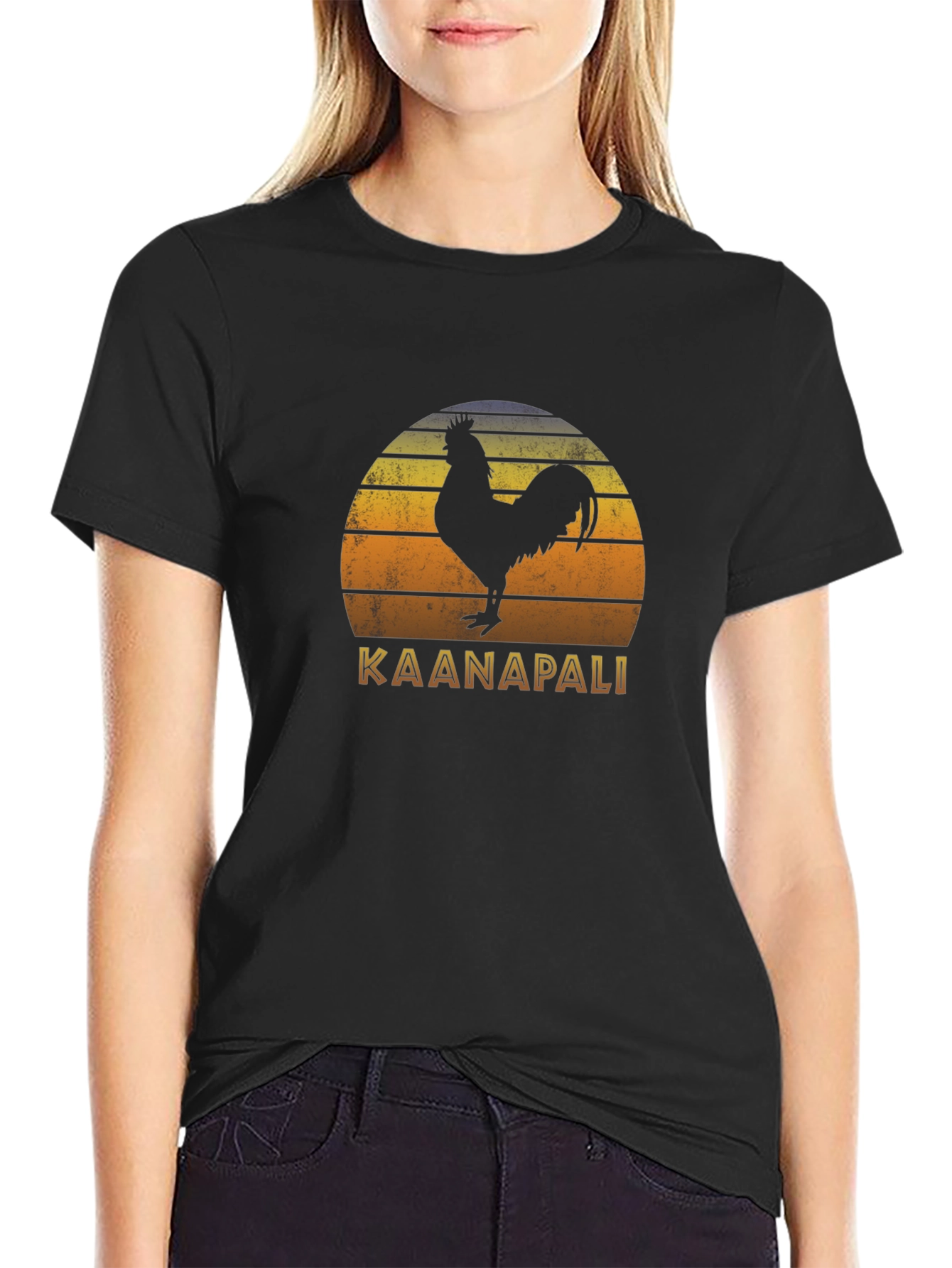 Kaanapali Rooster Graphic Tee - Sunset Design