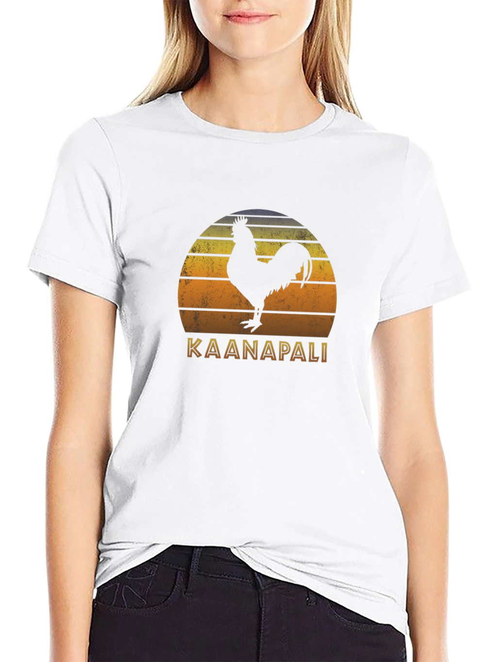 Kaanapali Rooster Graphic Tee - Sunset Design