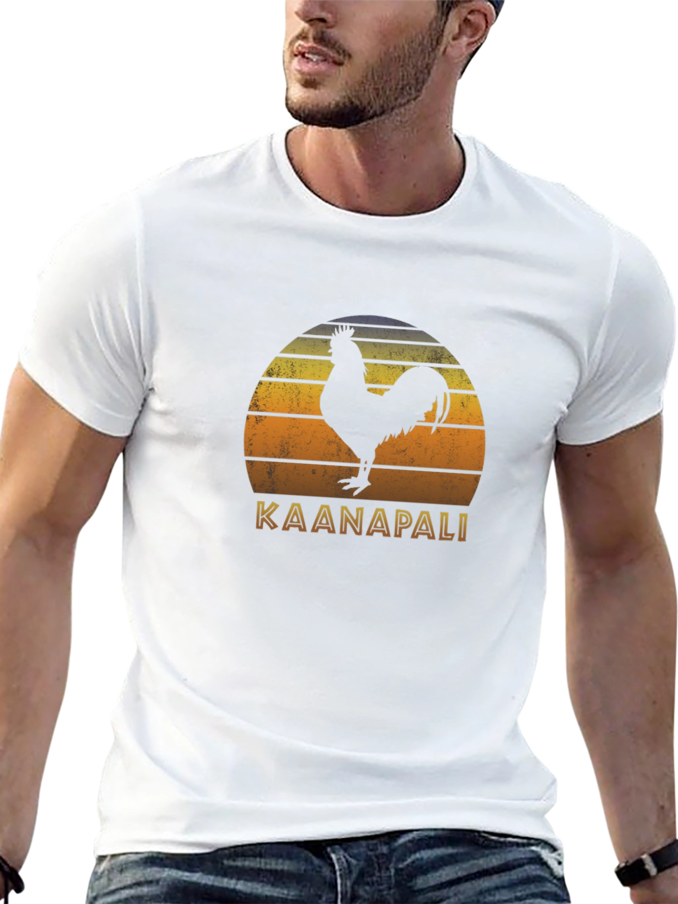 Kaanapali Rooster Graphic Tee - Sunset Design