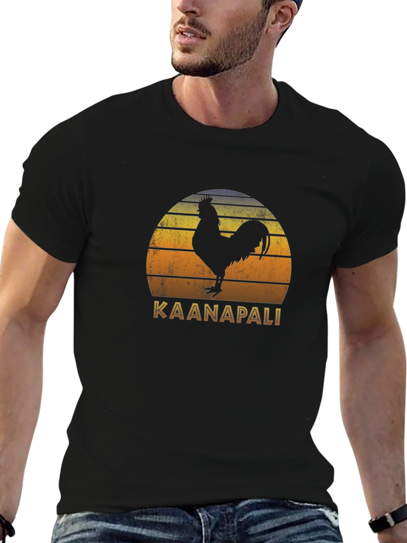 Kaanapali Rooster Graphic Tee - Sunset Design