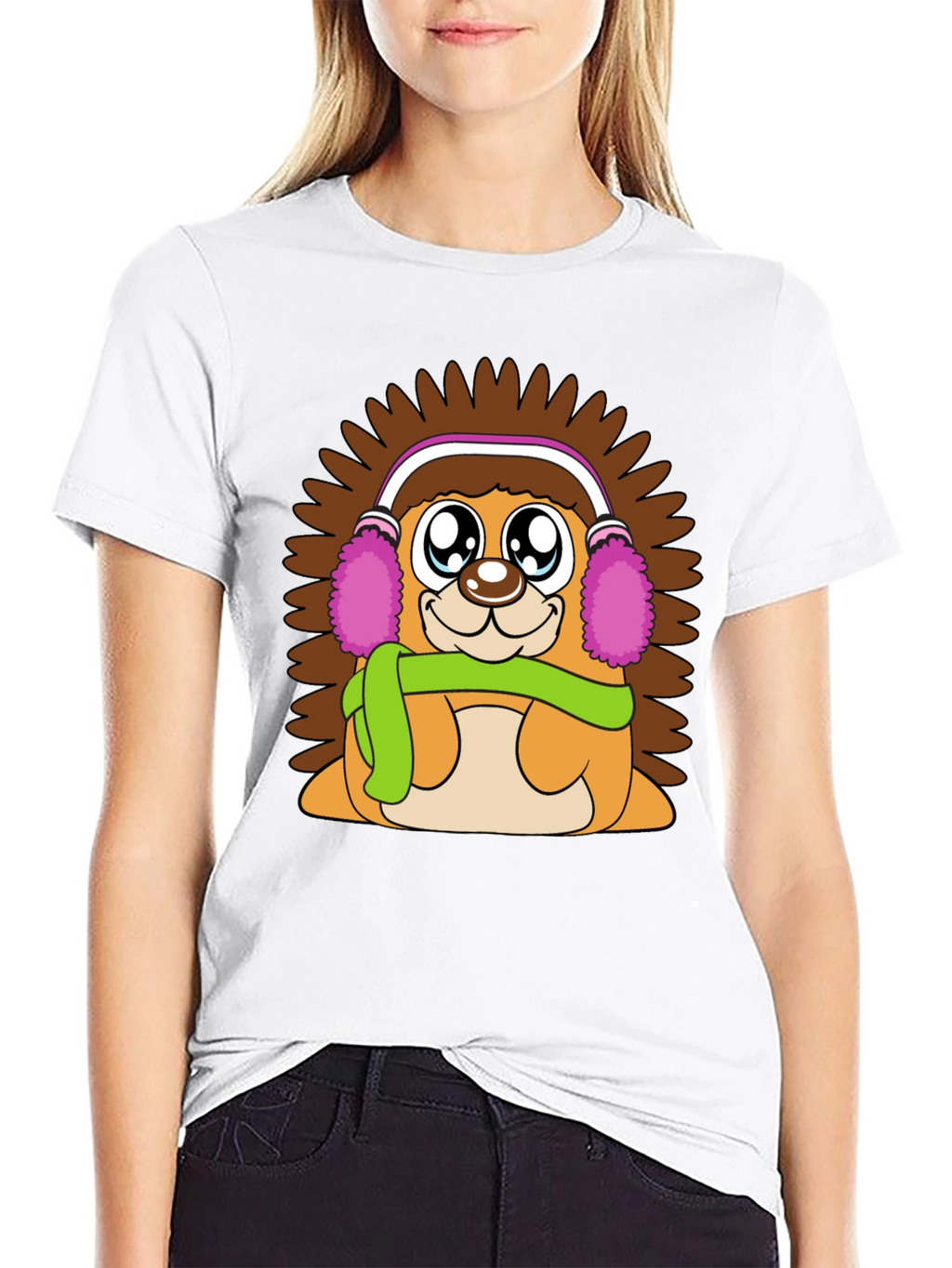Cute Hedgehog T-Shirt: Warm & Fuzzy Design