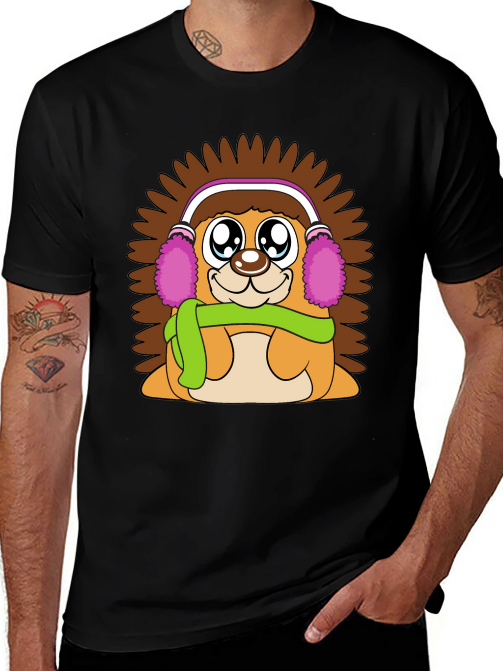 Cute Hedgehog T-Shirt: Warm & Fuzzy Design