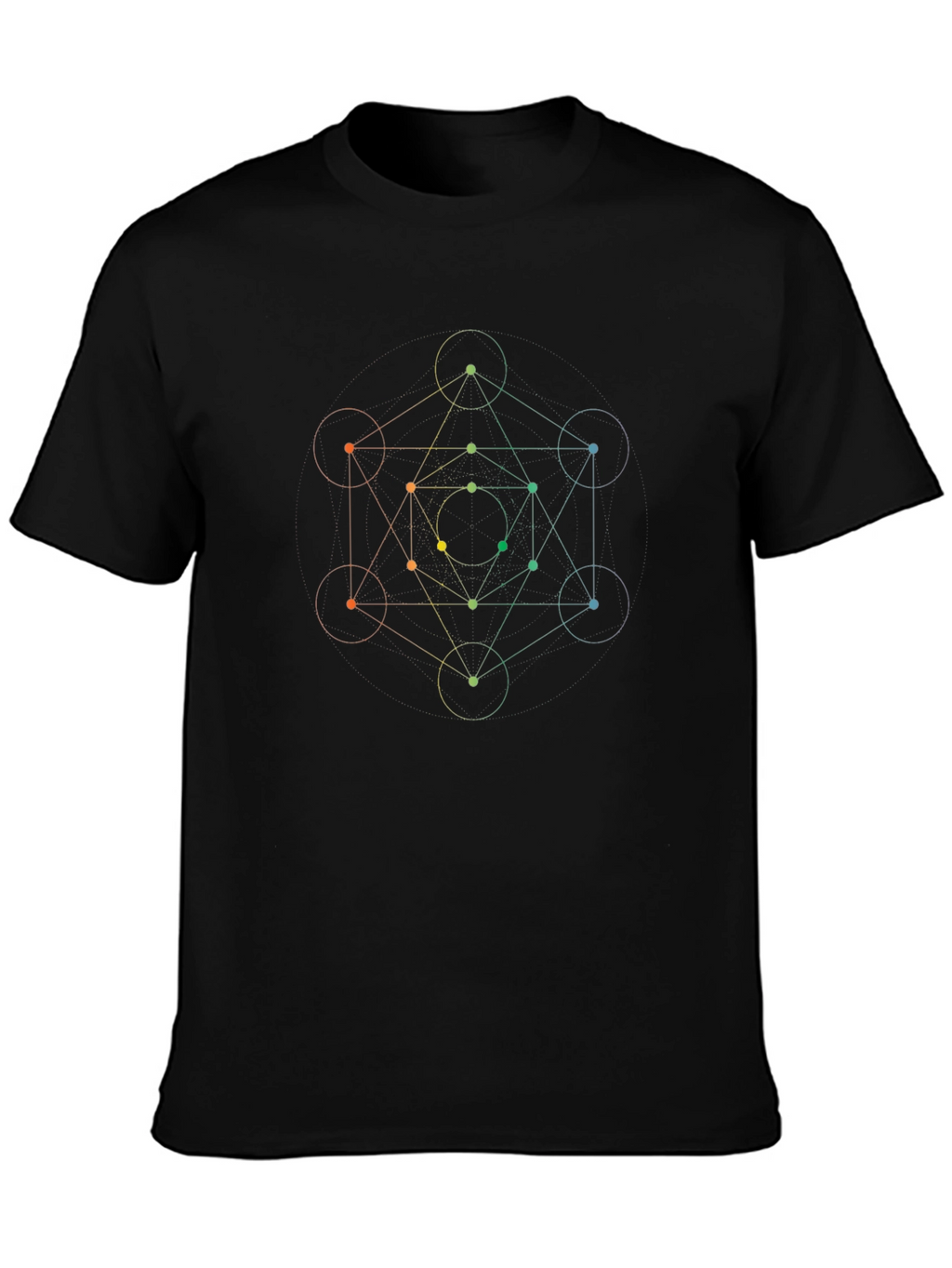 Geometric Design Black T-Shirt
