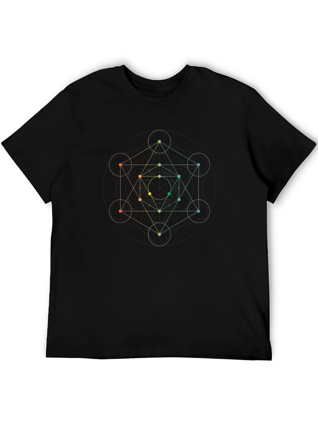 Geometric Design Black T-Shirt