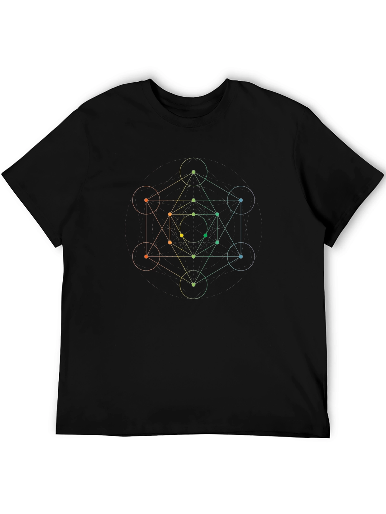 Geometric Design Black T-Shirt