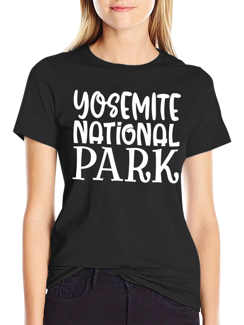 Yosemite National Park Graphic Tee - Black Cotton T-Shirt