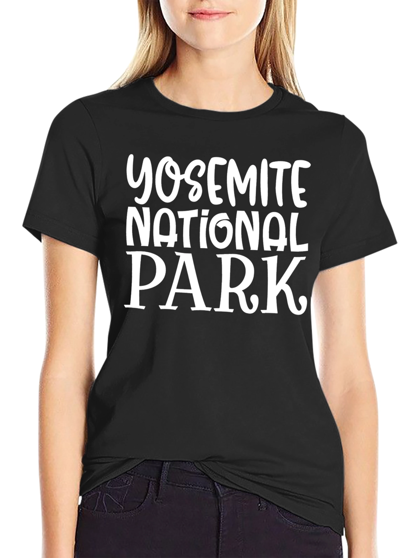 Yosemite National Park Graphic Tee - Black Cotton T-Shirt