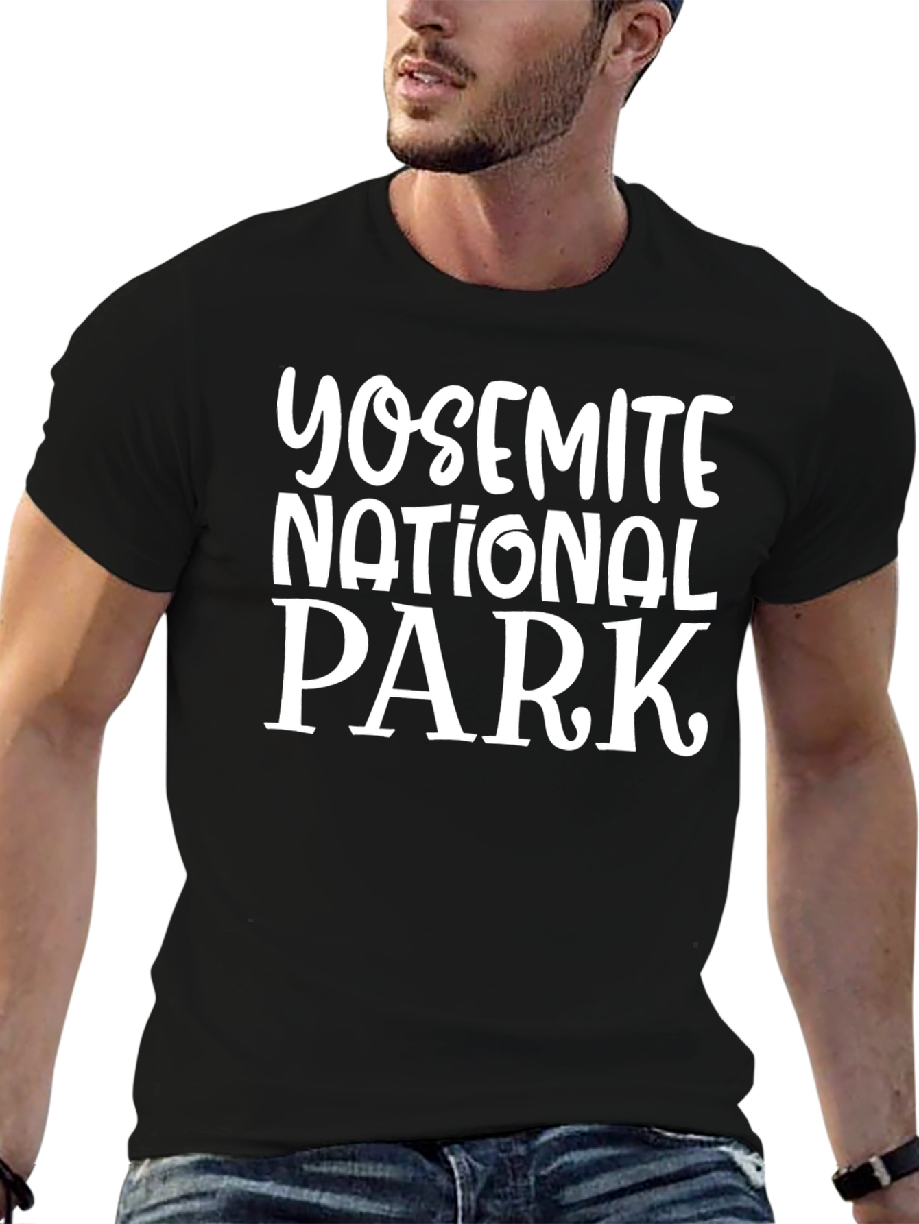 Yosemite National Park Graphic Tee - Black Cotton T-Shirt