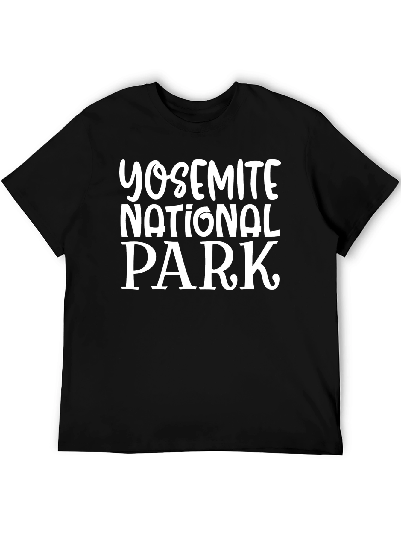 Yosemite National Park Graphic Tee - Black Cotton T-Shirt