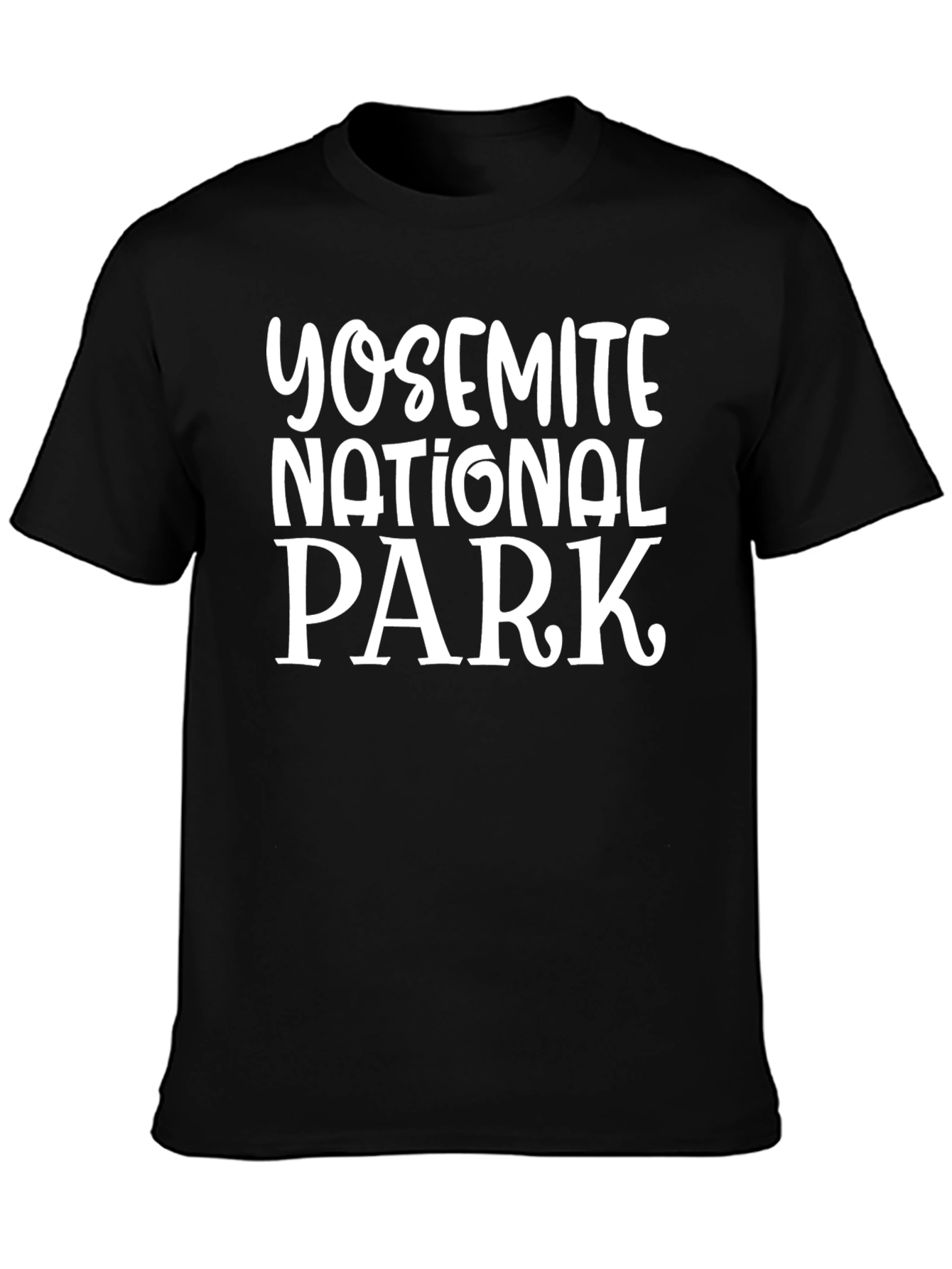 Yosemite National Park Graphic Tee - Black Cotton T-Shirt