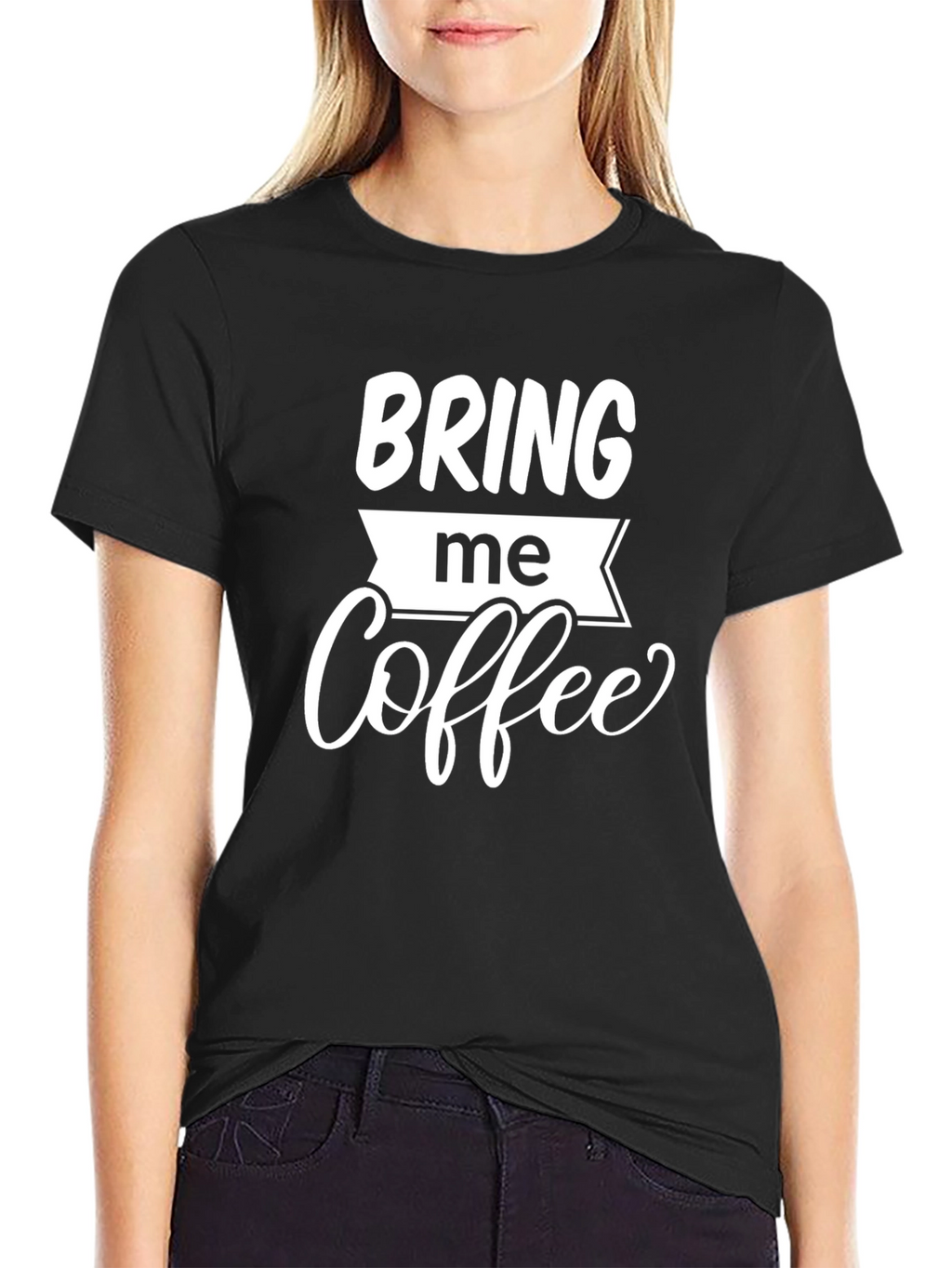 Bring Me Coffee Graphic Tee - Black Cotton T-Shirt