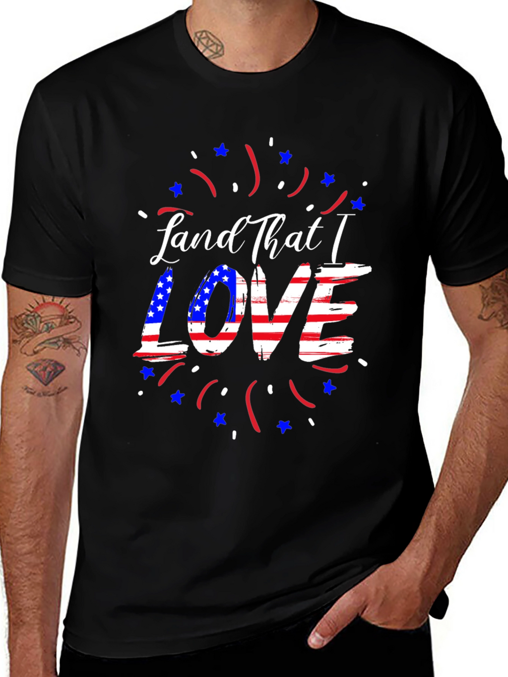 Patriotic Land That I Love Graphic Tee