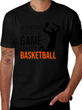 Basketball Graphic Tee - Never Stop Playing