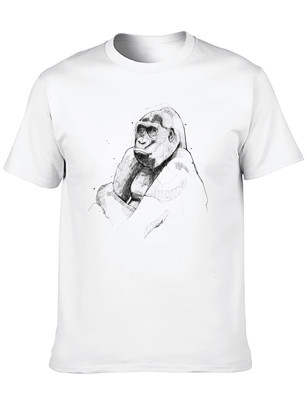 Black T-Shirt with Sketchy Graphic