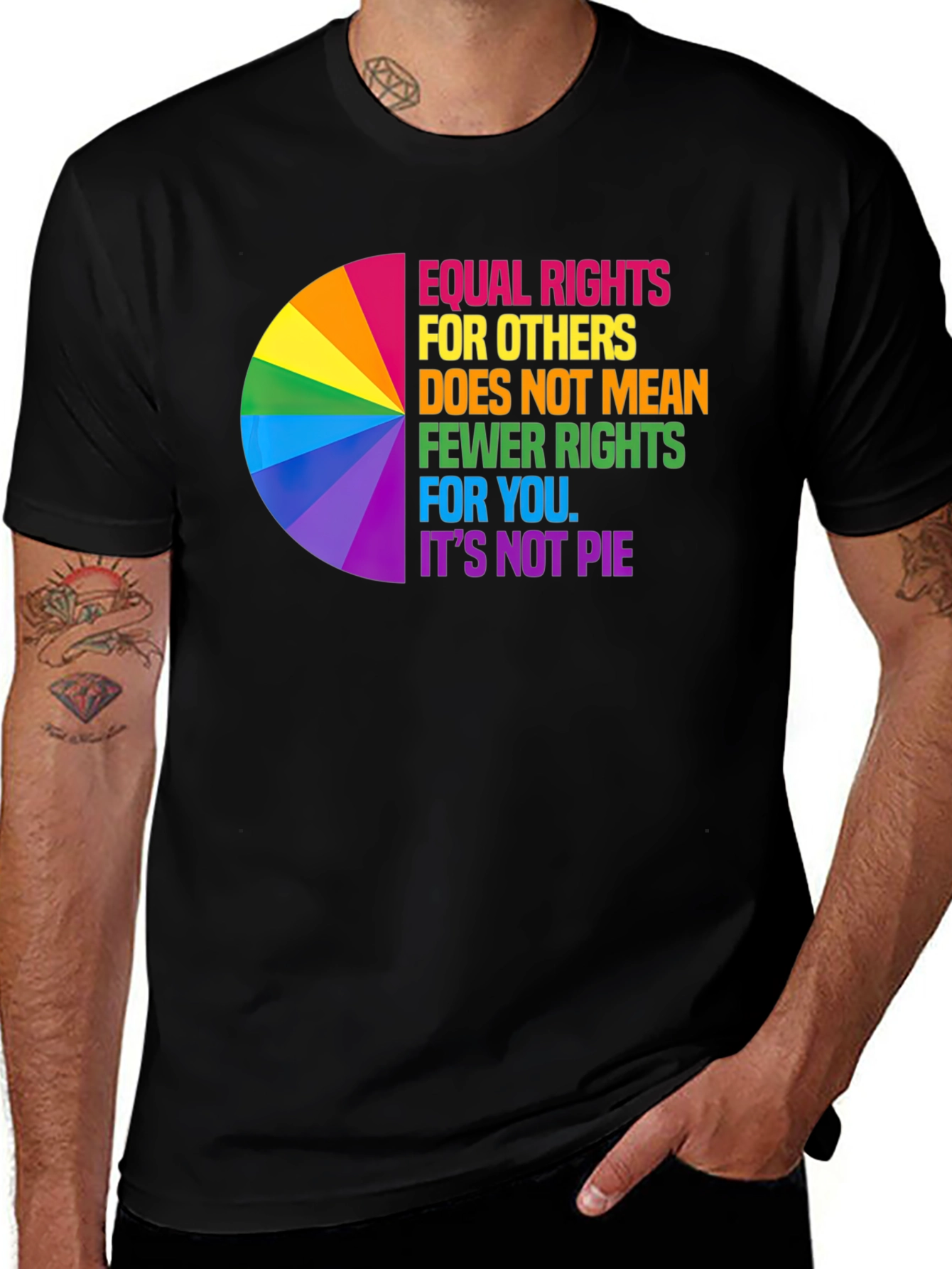Equality Pie Chart Graphic Tee - Rights for Others