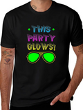 This Party Glows! Black Graphic Tee
