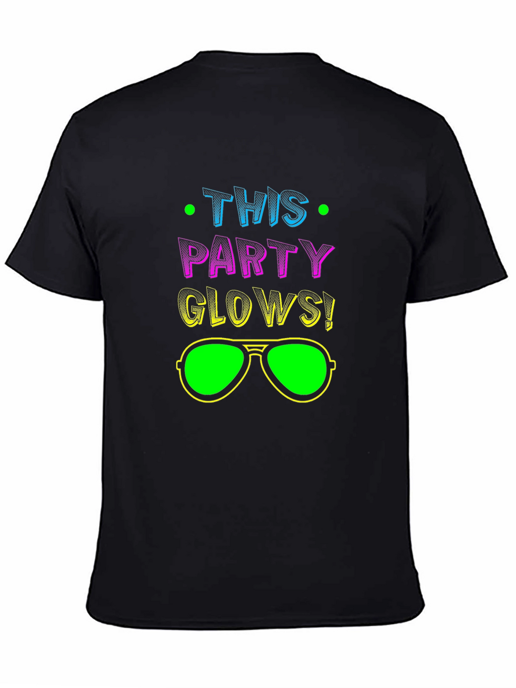 This Party Glows! Black Graphic Tee