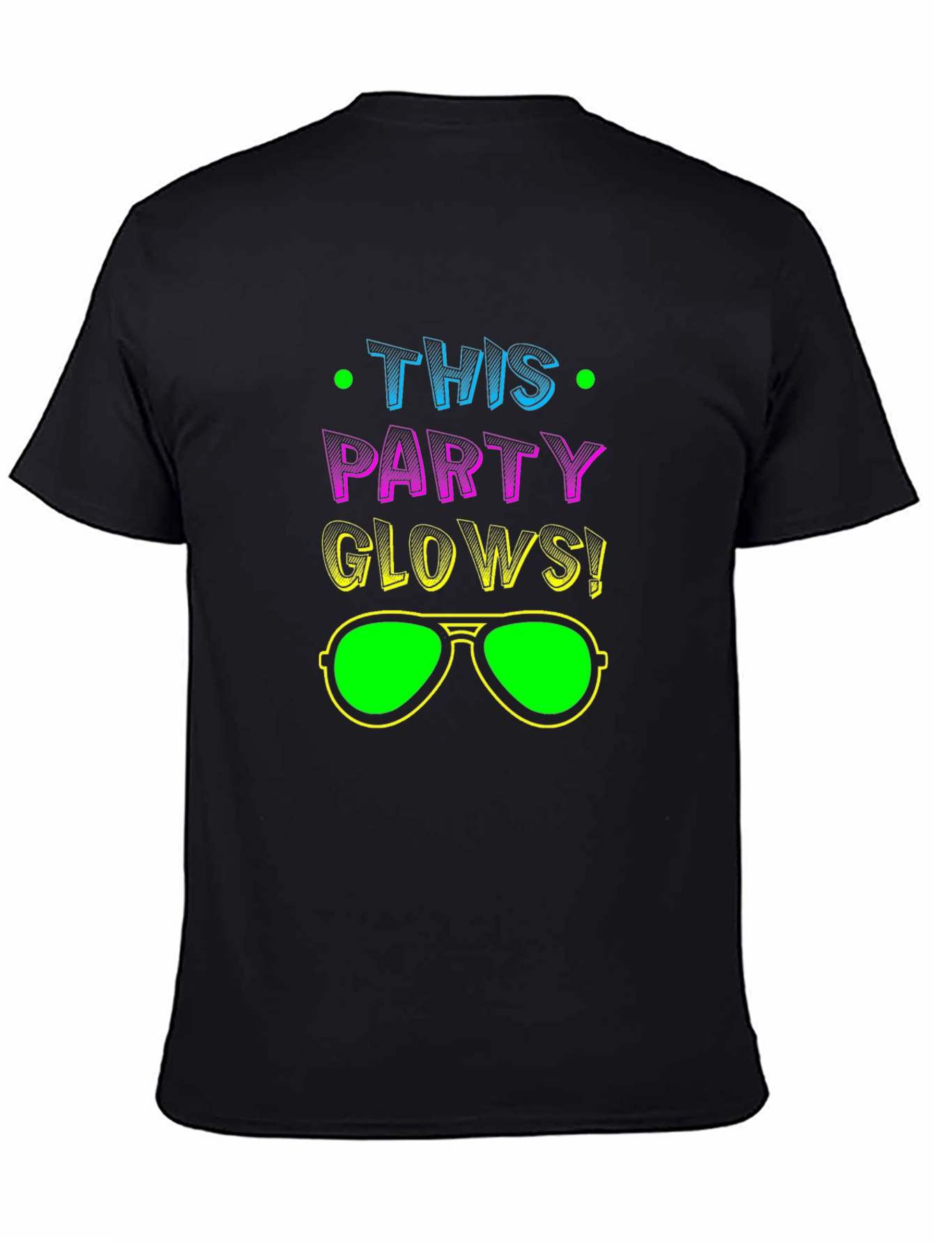 This Party Glows! Black Graphic Tee