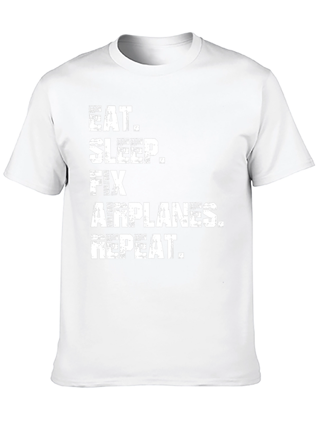Eat Sleep Fix Airplanes Repeat Black T-Shirt