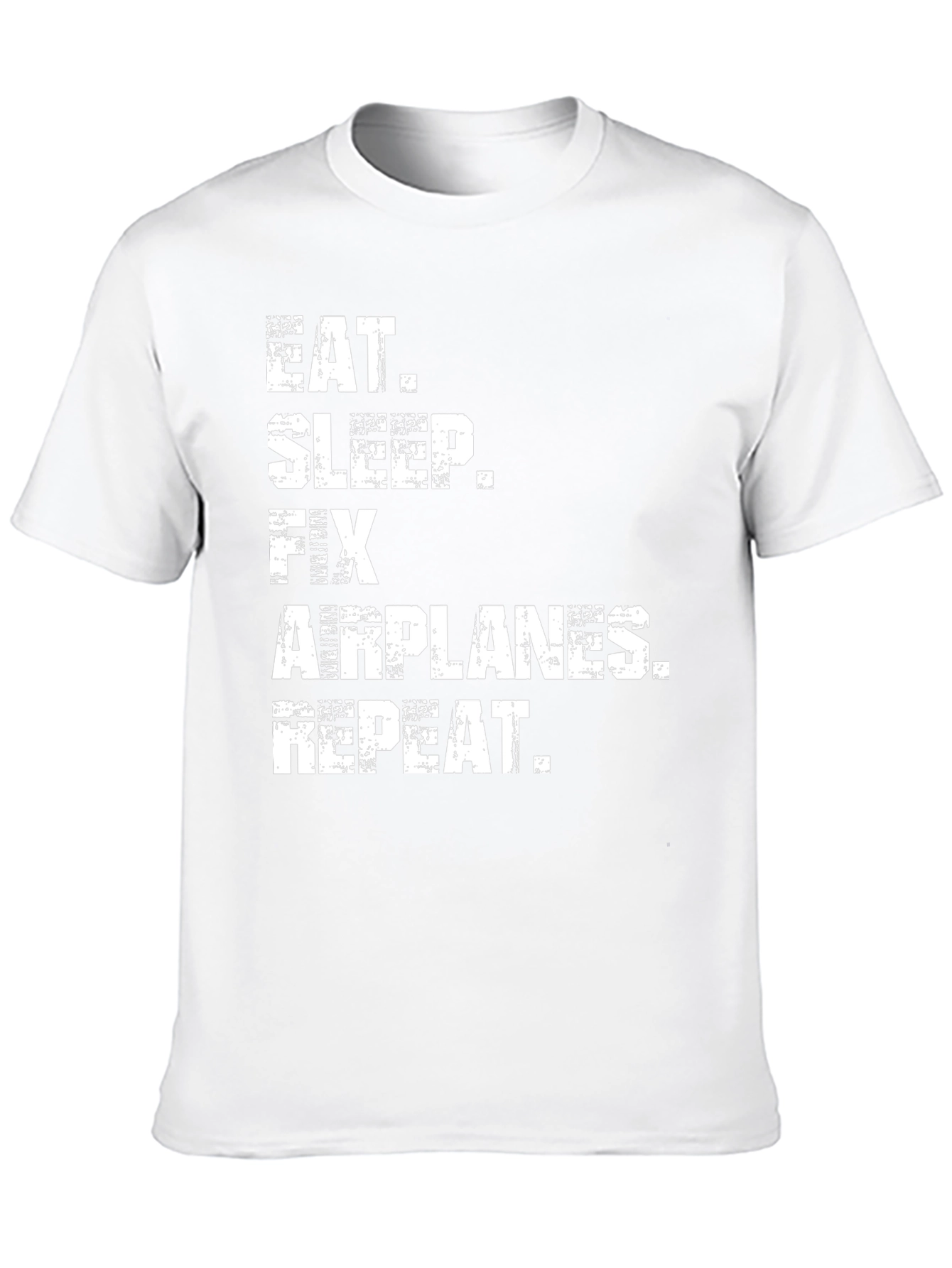 Eat Sleep Fix Airplanes Repeat Black T-Shirt
