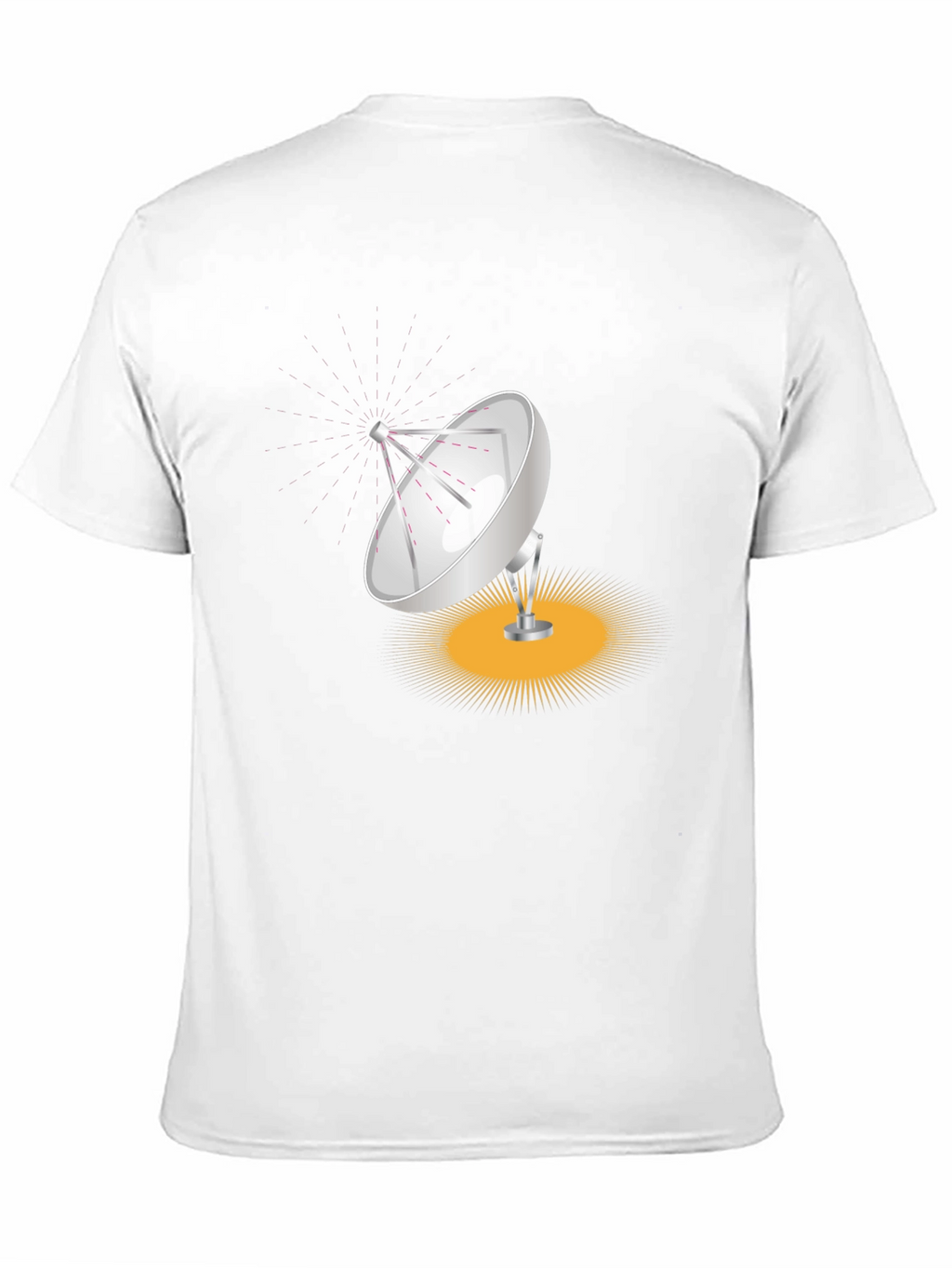 Satellite Dish Graphic Tee - Modern Black T-Shirt