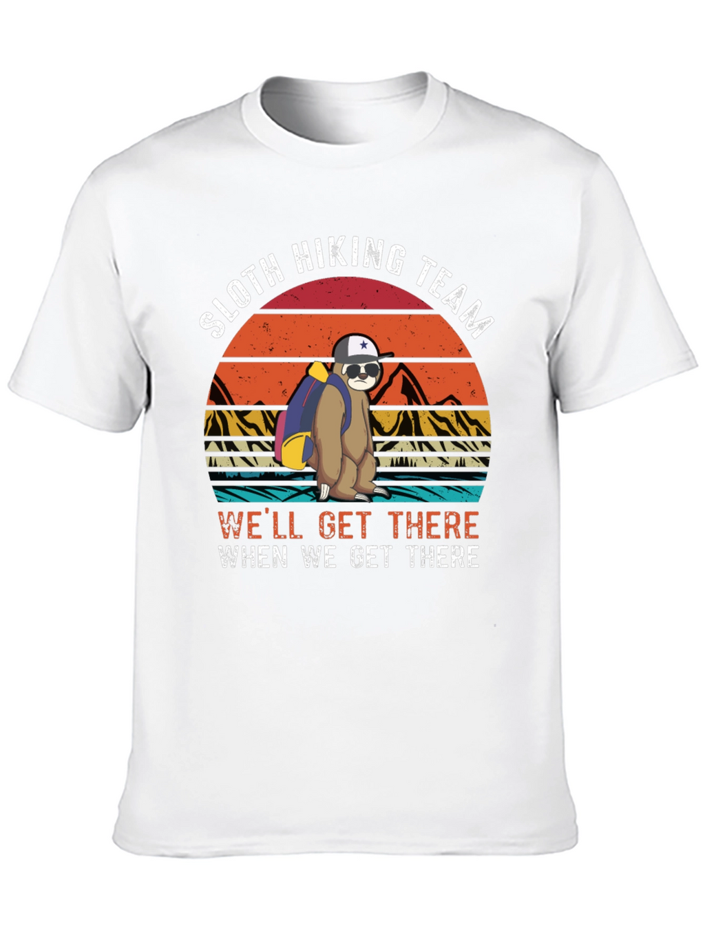 Sloth Hiking Team Black T-Shirt