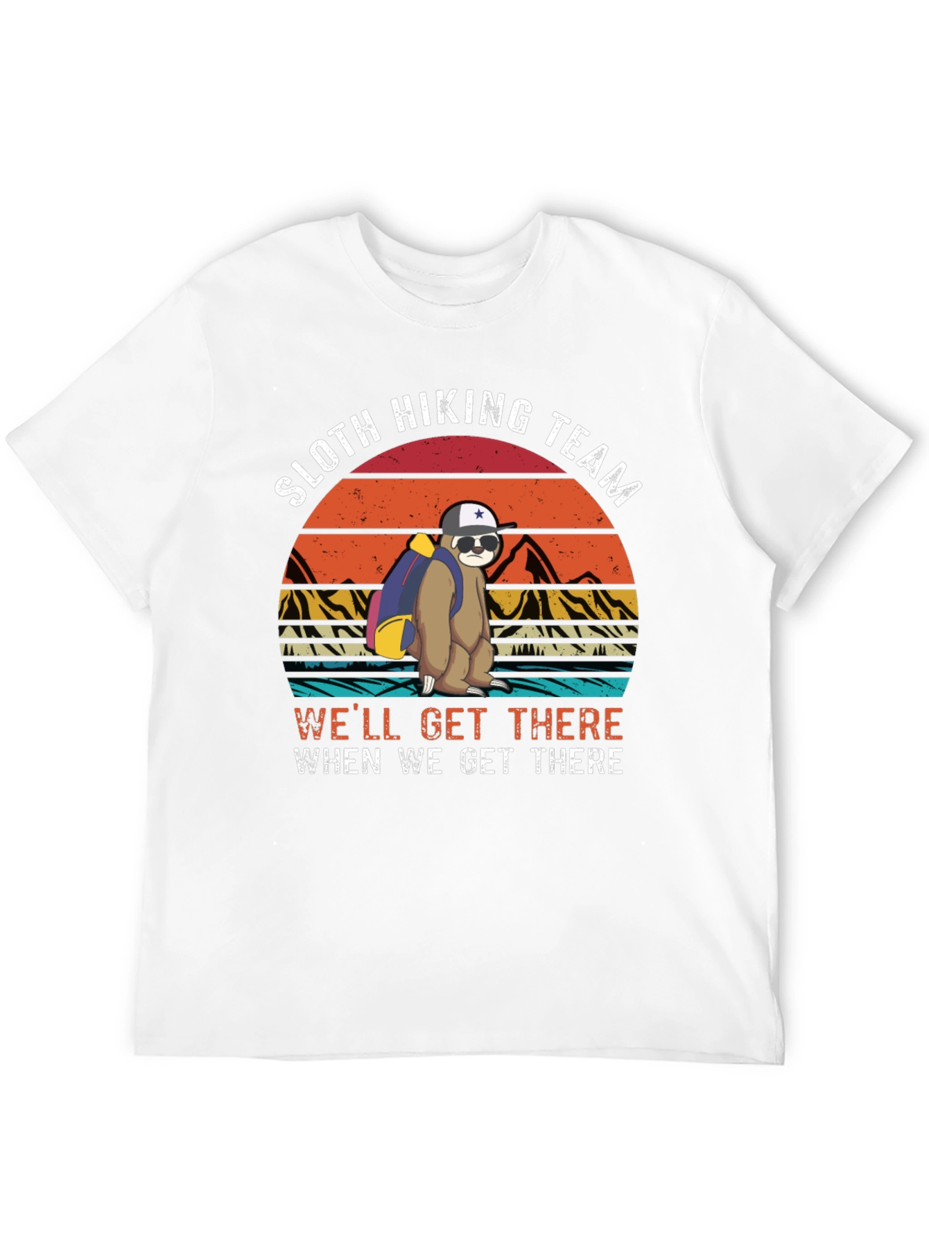 Sloth Hiking Team Black T-Shirt