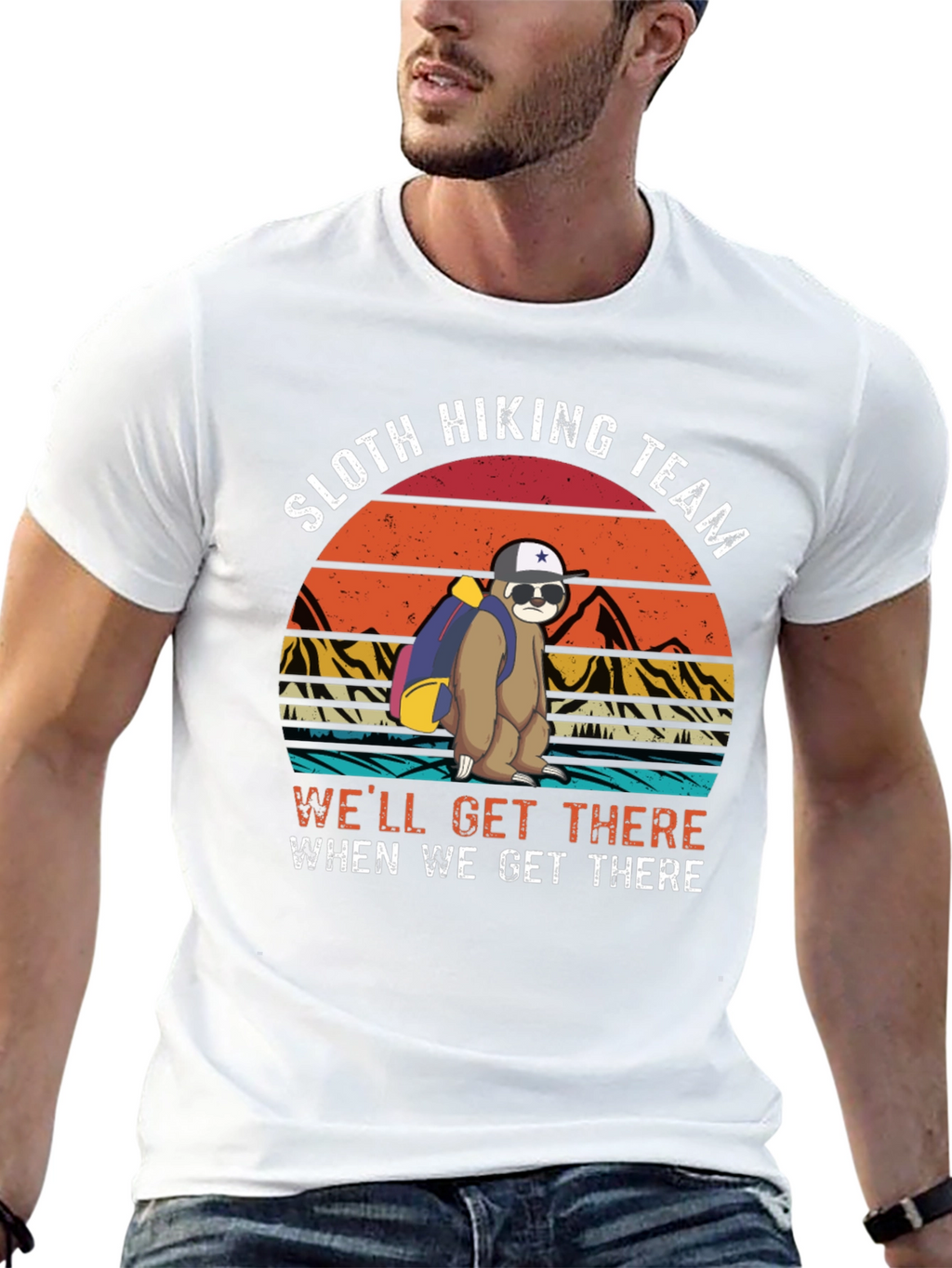 Sloth Hiking Team Black T-Shirt