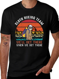 Sloth Hiking Team Black T-Shirt