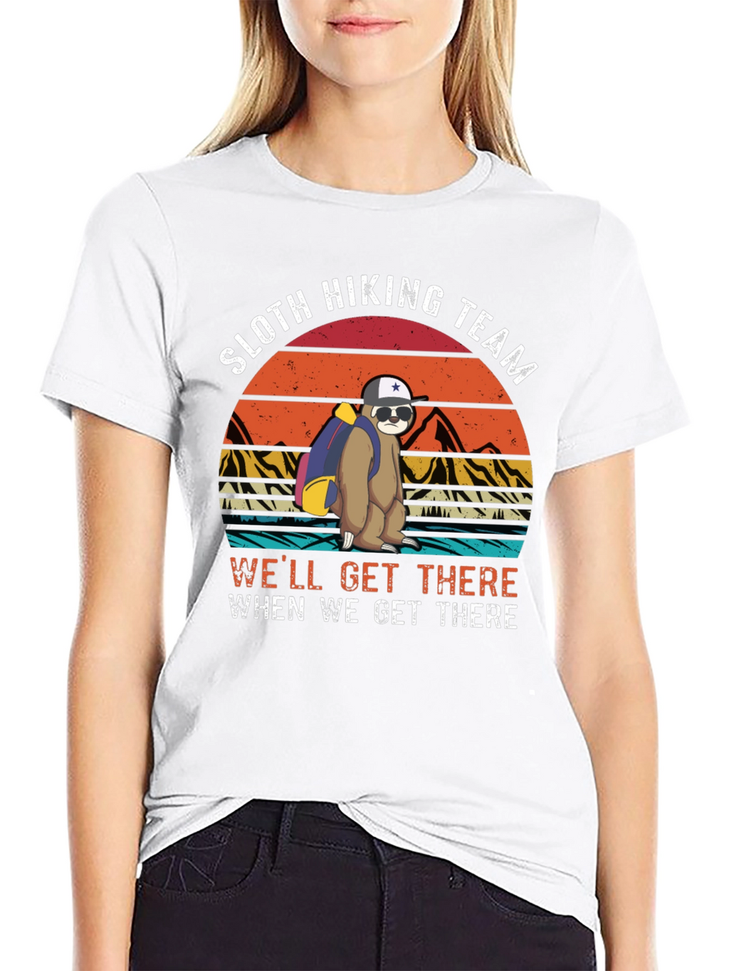 Sloth Hiking Team Black T-Shirt