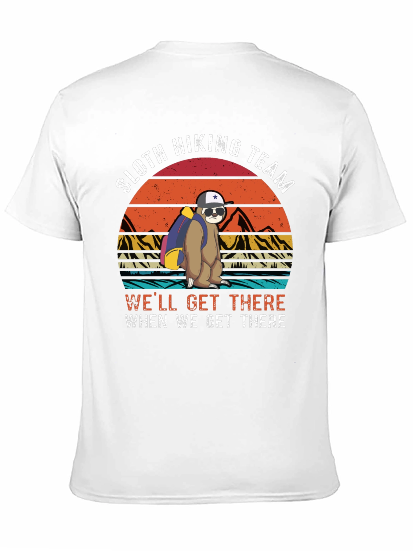 Sloth Hiking Team Black T-Shirt
